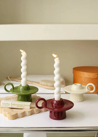 European Flying Saucer Shape Tall Candlestick, Romantic Aromatherapy Decoration, Retro Table Ornament Props, Candlestick Base-Letifly Lights and Decor
