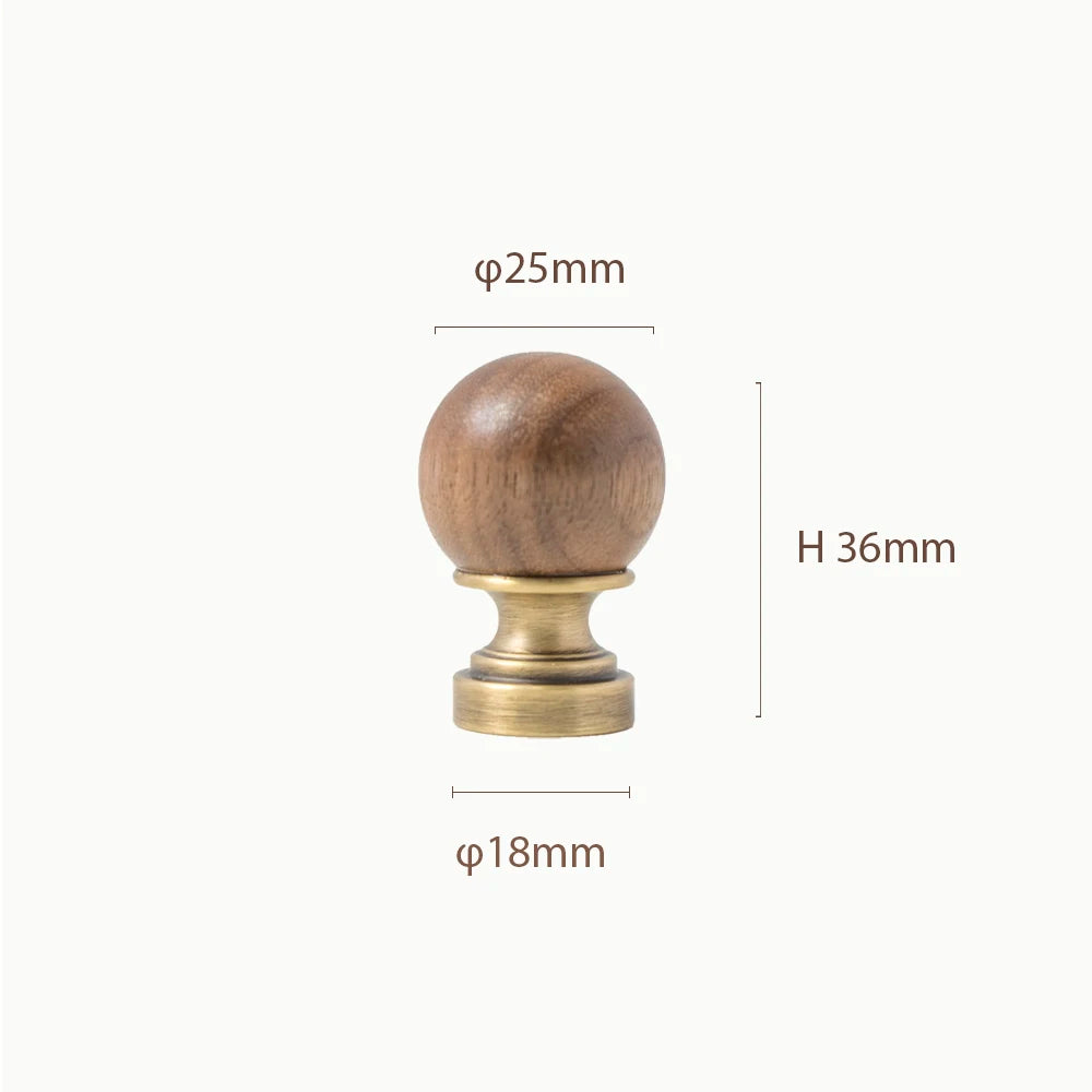 Bronze Brass + Walnut Wood Cabinet Handle and Knob Drawer Knobs T Bar Bedroom Kitchen Cupboard Hardware / Drawer Handles-Letifly Lights and Decor