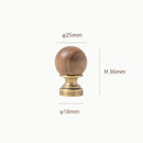 Bronze Brass + Walnut Wood Cabinet Handle and Knob Drawer Knobs T Bar Bedroom Kitchen Cupboard Hardware / Drawer Handles-Letifly Lights and Decor