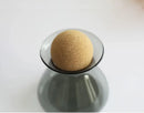 Glass storage jar airtight cork lid stained modern colorful container