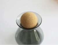 Glass storage jar airtight cork lid stained modern colorful container
