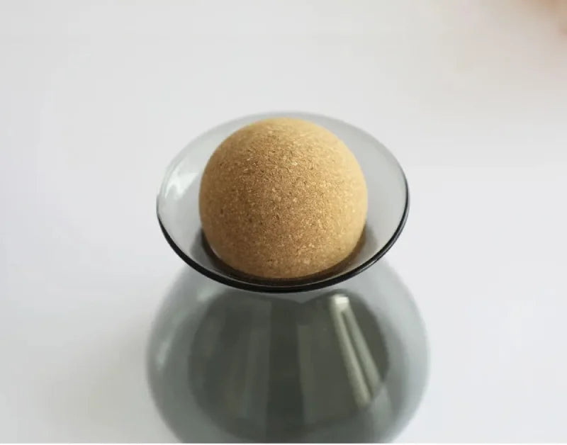 Glass storage jar airtight cork lid stained modern colorful container