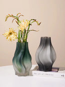 Luxury Nordic Minimalist Style Frosting Glass Vase Classic Home Living Room Decoration Stand For Flowers Decorative Vases Modern-Letifly Lights and Decor