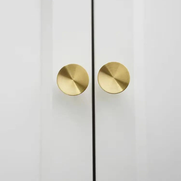 Letifly Lights & Decor - Soren Disc Cabinet Knob - Solid brass round cabinet knob with disc-shaped face in multiple finishes