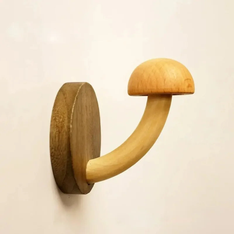 colorful wooden mushroom wall hooks for kids room nursery entryway towel bag coat hanging set with screws