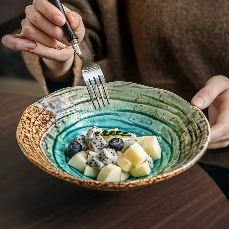 Kairo Ripple Glaze Serving Bowl