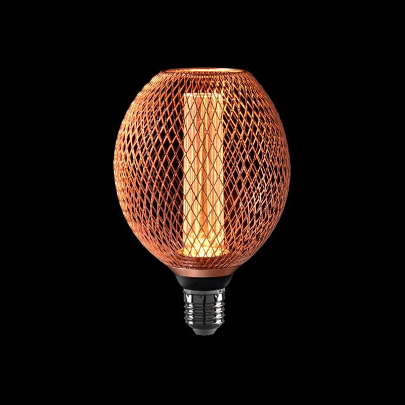 Nordic Simple Wrought Iron Mesh Cover Lamp Metal Cage Dining Bar Counter Light Luxury RN Light Pillar E27 Home Room Decor Indoor-Letifly Lights and Decor