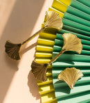 Ginkgo Leaf Brass Cabinet Door Handle Creative Personality Solid Wardrobe Nordic Gold Drawer Cabinet Handle Home Hardware-Letifly Lights and Decor
