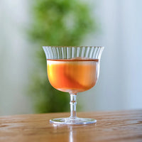 fluted crystal cocktail coupe glass elegant striped barware