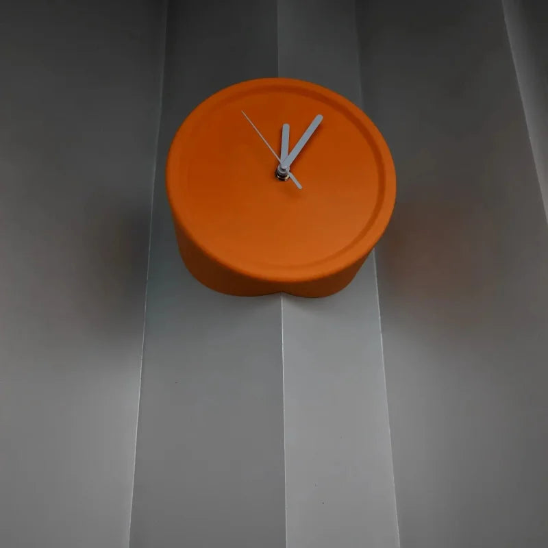 Ins Quiet Wall Clock 8inch Non-Ticking Punch-Free Corner Wall Clock Wall Decor Bedroom Technology Luxury Art Home Decoration-Letifly Lights and Decor