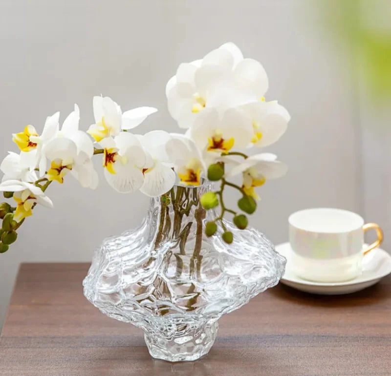 Luxury Nordic Minimalist Style Frosting Glass Vase Classic Home Living Room Decoration Stand For Flowers Decorative Vases Modern-Letifly Lights and Decor