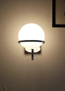 Kinetic Orb Wall Light - Letifly Lights and Decor - Modern Wall Light Glass Orb Curved Metal Arm Bauhaus Style Ambient Lighting