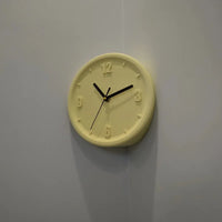 Ins Quiet Wall Clock 8inch Non-Ticking Punch-Free Corner Wall Clock Wall Decor Bedroom Technology Luxury Art Home Decoration-Letifly Lights and Decor