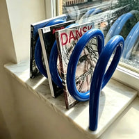 1pc Modern Metal Orange Rotating Spiral Bookstand Desktop File Organizer Holder For Books Documents Office Home Study Use-Letifly Lights and Decor