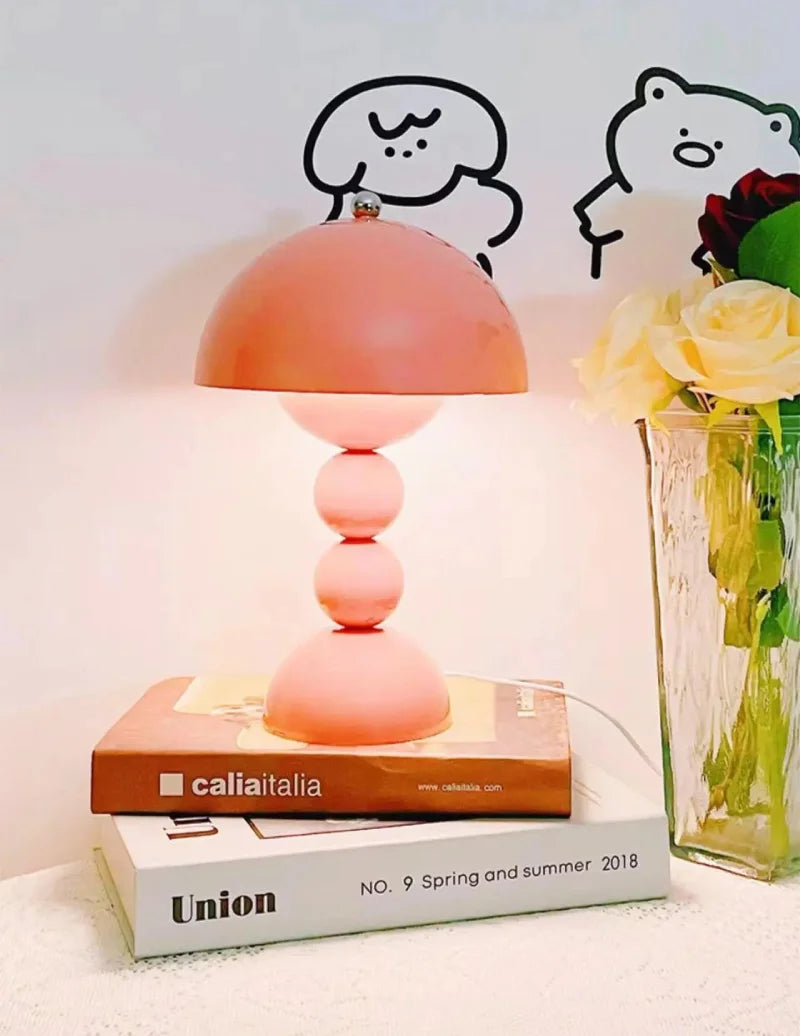 Table Lamp Mushroom Bud Atmosphere Night Light Nordic Style Retro Creative Living Room Bedroom Desk Decorative Light Girl Gift-Letifly Lights and Decor