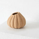 Ceramic Vase Textured Matte Finish Sculptural Neutral Tone Decorative Dried Flower Arrangement