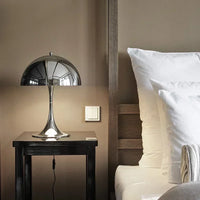 Table lamp dome silhouette glossy finish mid century style mushroom table lamp