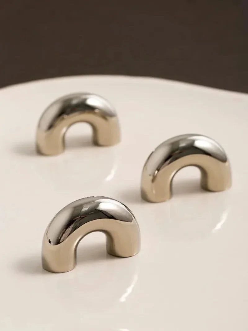 European Minimalist Brass Furniture Handle Cabinet Bar Pulls Bedroom Dresser Bedside Handle Bright Nickel Door Handle Pull-Letifly Lights and Decor