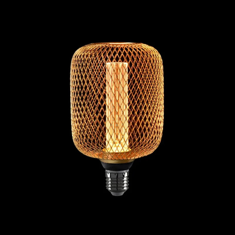 Nordic Simple Wrought Iron Mesh Cover Lamp Metal Cage Dining Bar Counter Light Luxury RN Light Pillar E27 Home Room Decor Indoor-Letifly Lights and Decor