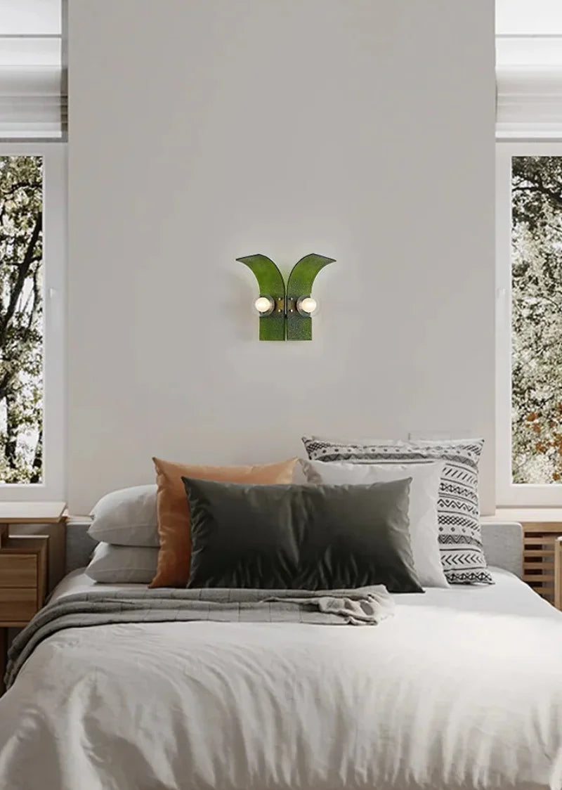 Letifly Lights & Decor - Verdant Curve Wall Sconce - Textured Glass Wall Sconce Curved Design Mid Century Modern Ambient Lighting