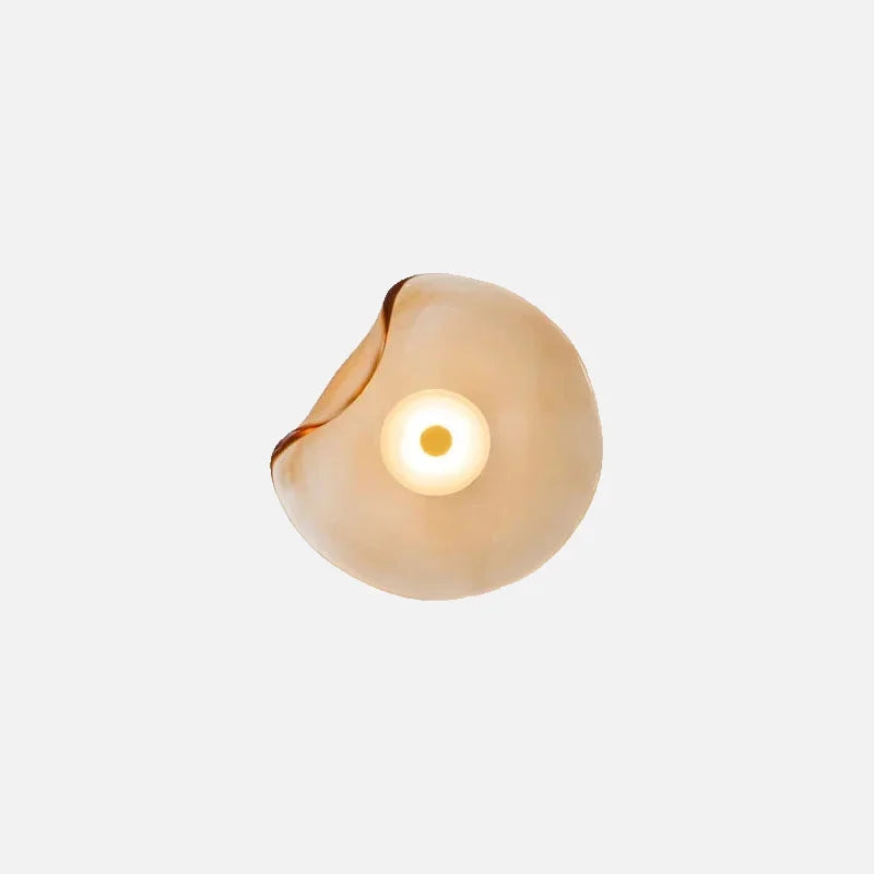 Halo Shade Sconce Japanese Retro Irregular Shape Glass Wall Lights Modern Nordic Bedroom Living Room Board Wall Lamp Entrance Lighting Home Decor LED