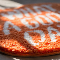 Orange Flocking Rug What A Good Day Quote Soft Fluffy Bathroom Bedroom Entryway Floor Mat