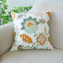 Embroidered Cotton Pillow Cover Nordic Floral Cushion Decorative Sofa Pillow