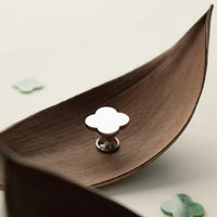 Letifly Lights & Decor - Clover Brass Cabinet Knob - Four-lobed clover-shaped brass cabinet knob with polished metallic finish