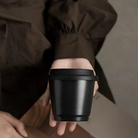250ML Solid Color Ceramic Coffee Cup Silicone Cover Breakfast Milk Cup Couple Creative Mug Ceramic Latte Flower Mug Home Cups-Letifly Lights and Decor