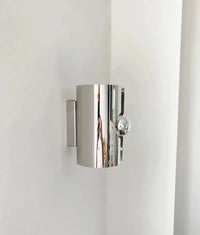 Letifly Lights & Decor - Chrome Nebula Sconce - Modern Chrome Wall Sconce Glass Orb Bauhaus Style Ambient Lighting
