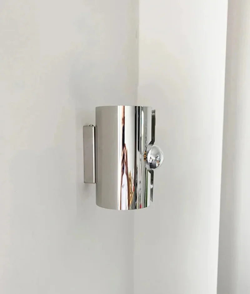 Letifly Lights & Decor - Chrome Nebula Sconce - Modern Chrome Wall Sconce Glass Orb Bauhaus Style Ambient Lighting