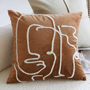 textured neutral throw pillow cover tufted cotton decorative cushion