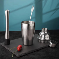 5-Piece Stainless Steel Cocktail Shaker set 700ml Bartender Kit Cocktail Tools Set Cocktail Shaker-Letifly Lights and Decor