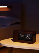 European Style Table Clocks with Calendar Mechanical Page Turning Clock Retro Desktop Clock for Home Living Room Office Decor-Letifly Lights and Decor
