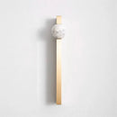New Light Luxury Cabinet Door Handle High End Brass Wardrobe Handle Natural Crystal Ball Shoe Cabinet Drawer Long Handle-Letifly Lights and Decor
