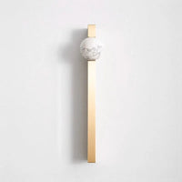 New Light Luxury Cabinet Door Handle High End Brass Wardrobe Handle Natural Crystal Ball Shoe Cabinet Drawer Long Handle-Letifly Lights and Decor