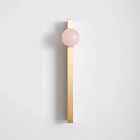 New Light Luxury Cabinet Door Handle High End Brass Wardrobe Handle Natural Crystal Ball Shoe Cabinet Drawer Long Handle-Letifly Lights and Decor