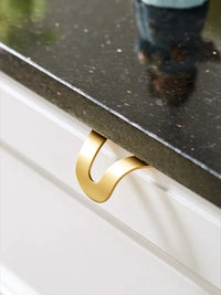 Brass Invisible Gold Handle Cabinet Door Knob Handle Desk Drawer Pulls Modern Knobs Furniture Hardware Kitchen Accessories-Letifly Lights and Decor