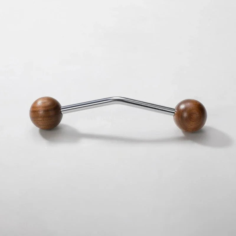 Furniture Hardware Nordic Art Handle/walnut Wood+Brass Handles and Knobs Drawer Pulls Kitchen Cabinet Knobs-Letifly Lights and Decor