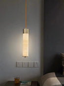 Modern Copper Light Luxury Pendant Lamp Marble Bedside Bedroom Hotel Dining Room Kitchen Stone Hallway Hanging Lighting Led-Letifly Lights and Decor