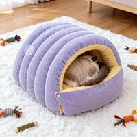 Letifly Lights & Decor - Cloud Nest Pet Bed - Plush Cat Cave Bed Soft Warm Pet House with Detachable Cushion