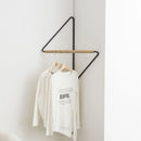 Wall rack geometric corner hanger minimalist metal wood coat rack modern storage