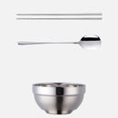 Small&Big Stainless Steel Chinese Rainbow Round Bowl Rice Soup Double Hot Insulation Container Noodle Bowl Kitchen Tableware-Letifly Lights and Decor
