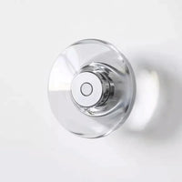Modern round crystal LED wall sconce clear glass chrome mirror finish minimalist Italian lighting