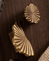 SBrass Cabinet Pulls Cup Flat Vintage Drawer Pulls Kitchen Cupboard Bathroom Dresser Cabinet Knob Hardware Antique Brass Handles-Letifly Lights and Decor