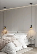 Carrara Eclipse Lamp Luxury Black Round Natural Stone Pendant Lamp High-end Bedroom Bedside LED Chandelier Living room Decoration Home Hanging Lights