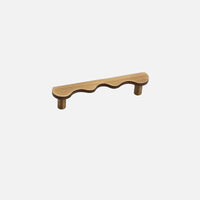 Brass Wave Shape Cabinet Handles Modern Drawer Pulls Gold/Black Furniture Handles for Kitchen Wardrobe Door-Letifly Lights and Decor
