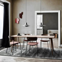 danish modern brushed aluminum ufo disc pendant light with led for dining room or kitchen island