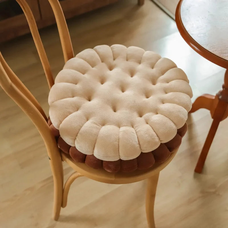 INS Cookie Biscuit Cushion Soft Cute Throw Pillow Square Circle Thicken Seat Decorative Flooring for Living Room Household Chair-Letifly Lights and Decor