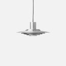 danish modern brushed aluminum ufo disc pendant light with led for dining room or kitchen island